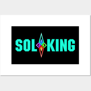 SOL KING LOGO - LIGHT BLUE TEXT Posters and Art